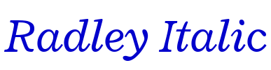 Radley Italic लिपि